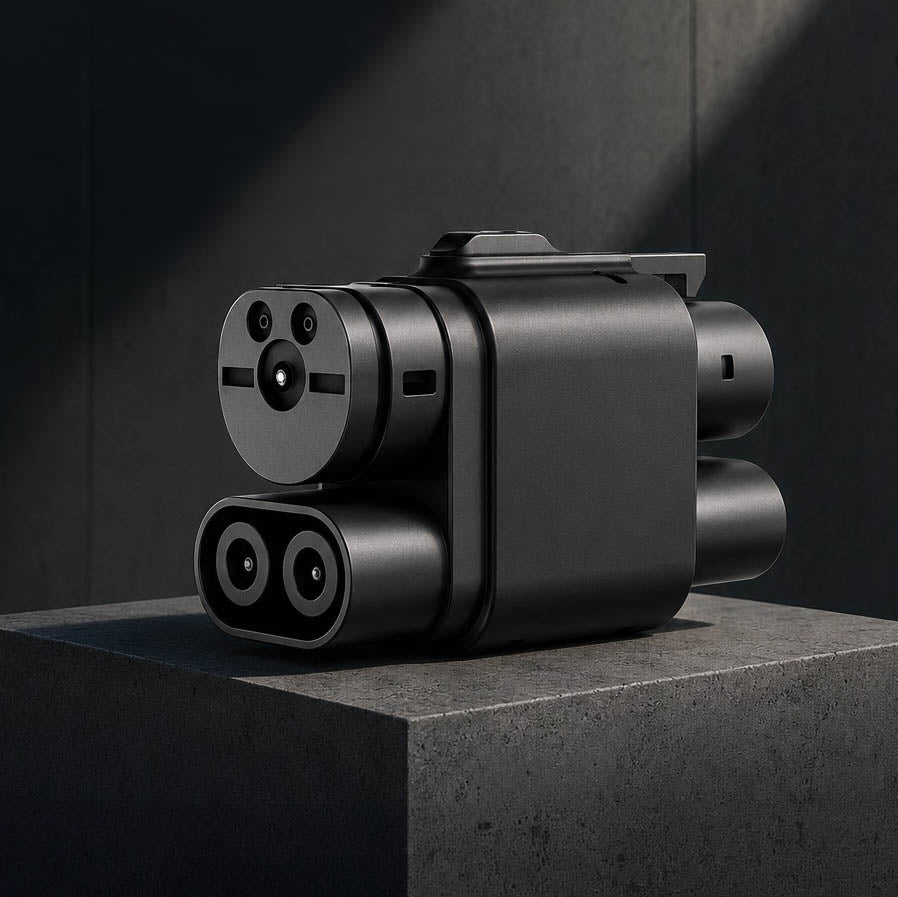 CCS2 to CCS1 DC fast charging adapter with lock