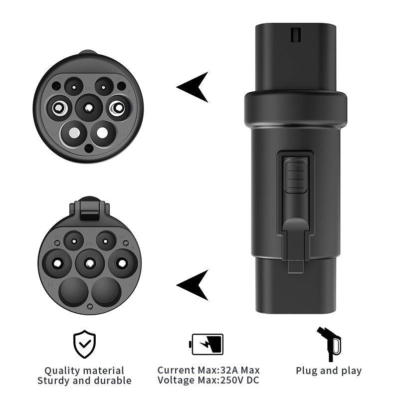 Type 2 to GB/T AC adapter