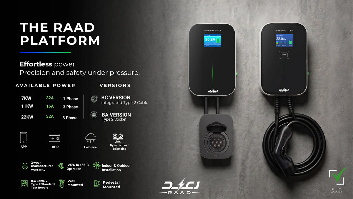 How to Choose an EV Charger in the UAE: 7kW, 11kW & 22kW Explained