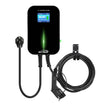 OCPP EV charging station with integrated cable, 22kW, white background