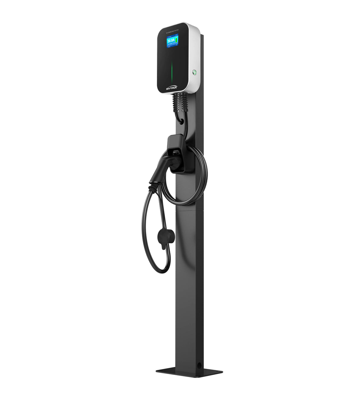 OCPP EV charging station, 22kW, white background