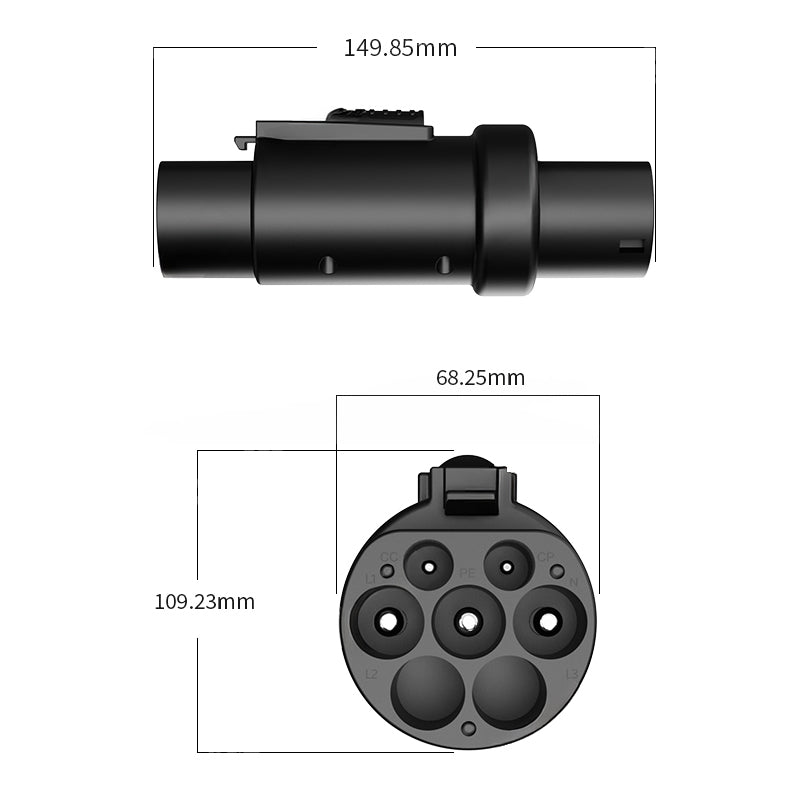 Type 2 to GB/T AC adapter