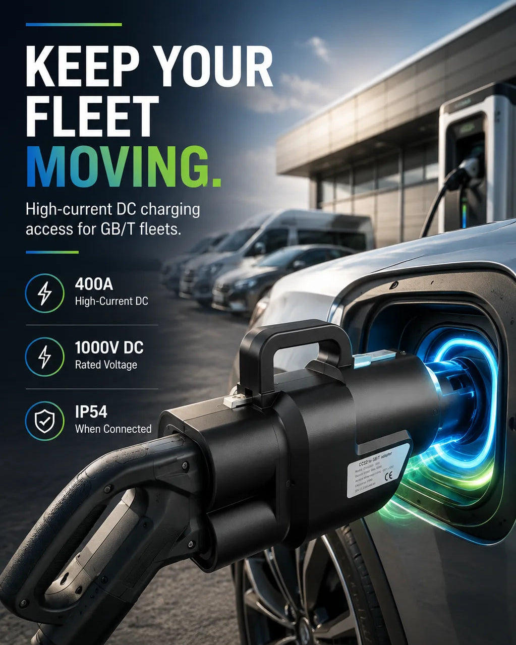 CCS2 to GB/T V2.0 DC Fast-Charge Adapter (400A)